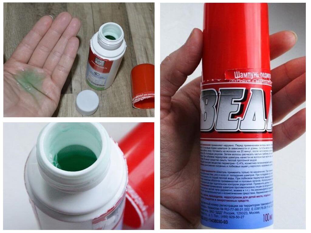 Shampoo Veda laban sa mga kuto at nits