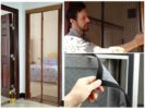 Installazione di zanzariere sulla porta
